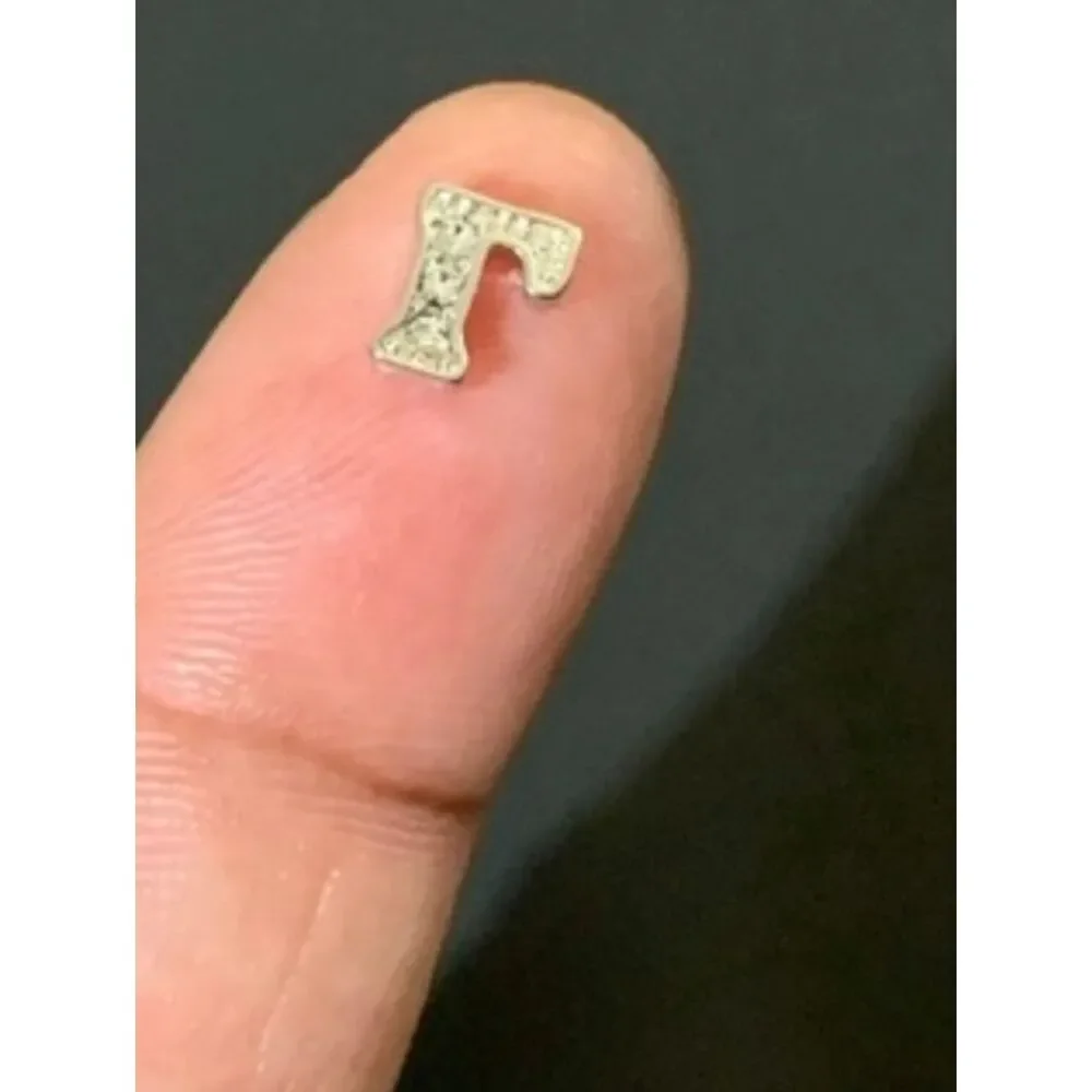 Rhinestone Pi Charm For Floating Lockets